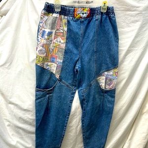 Vintage Corniche high waisted acid wash 70’- 80’ jeans ladies sz 7/8 red tag